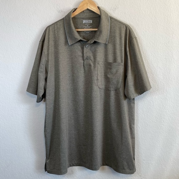 Duluth Trading Green Short Sleeve Pressure Cooker Standard Fit Polo with Pocket - Picture 1 of 8